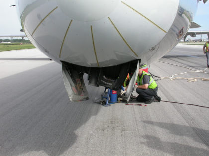 Photo 2. View of Nose Landing Gear Area