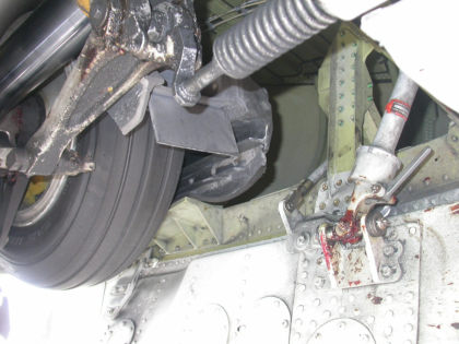 Photo 6. View of Jammed Nose Landing Gear