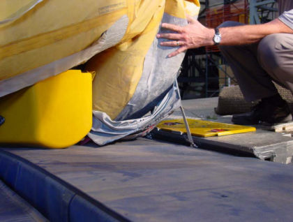 Photo 10. Position of slide cover after test deployment #2