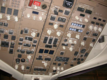 Photo 11. Overhead Cockpit Electrical Panel.