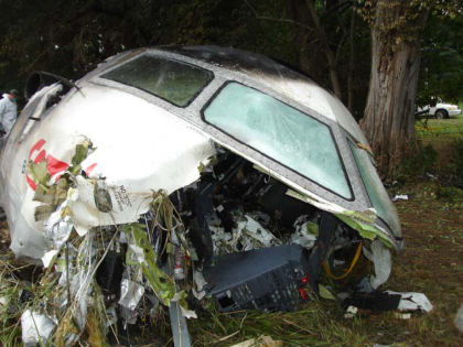 Photo 10. Cockpit damage