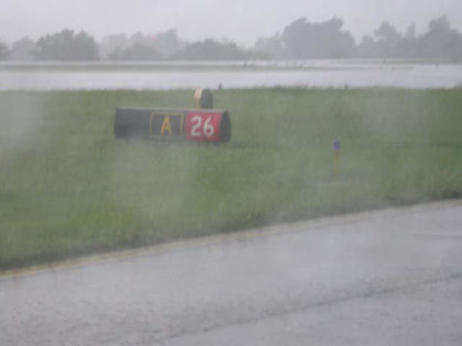 Photo 28. T/W A holding position sign for runway 26