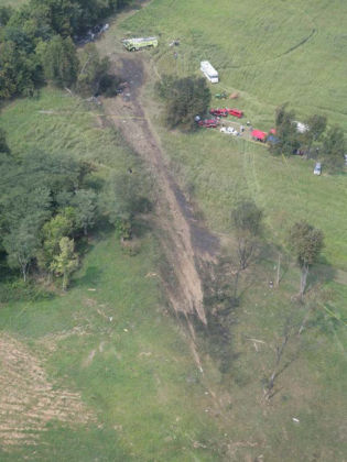 Figure 7 — Close-up of wreckage path.