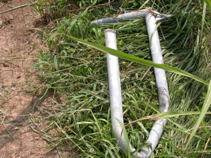 Figure 6: Perimeter Fence Gate Top with Tire Rubber Marks