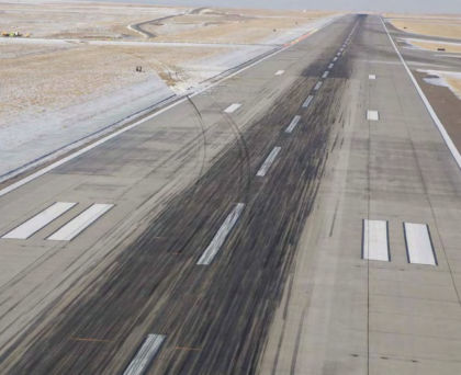 Figure 2 – Aerial View of Runway Skid Marks