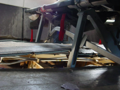 Photo 34. Similar view of row 22 DEF with baggage and carpet removed