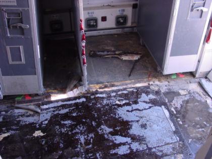 Photo 50. Similar view after removal of galley carts and NTF material