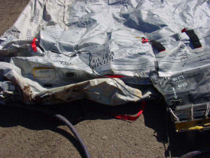 Photo 56. Location of the knife storage pouch on the slide/raft