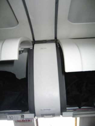 Photo 59. Life line stowage compartment at row 10 ABC