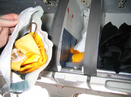 Photo 61. One life line (in plastic pouch) visible after removal of the demo kit