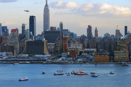 1. Photograph of the New York Water Ways (NY WW) ferries and Fire Department New York (FDNY) responding to US Airways flight 1549.