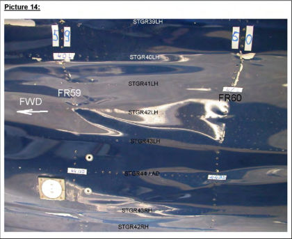 Photo 15 — LH Frame 59 and 60 viewed looking up.