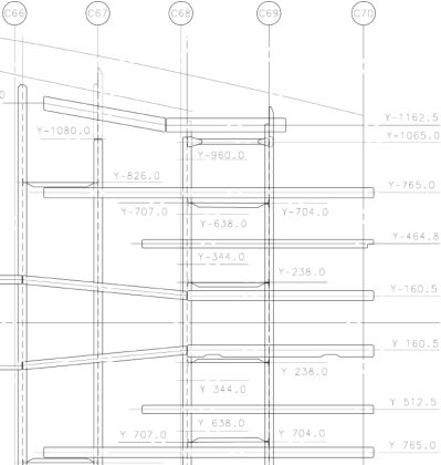 Photo 46 — Floor panel damages FR66 to FR70 (from bottom) (1 of 30)