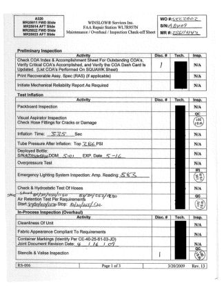 Survival Factors 6 - Attachment 3, Winslow 1R pack photos & FAA Form 8130-3 — page 6 of 11