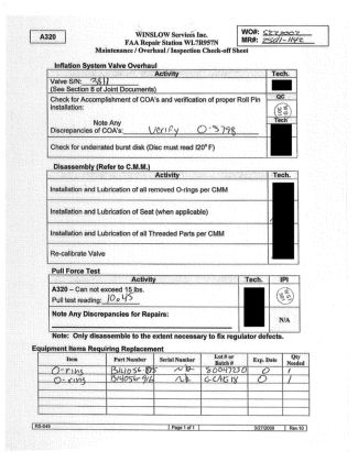 Survival Factors 6 - Attachment 3, Winslow 1R pack photos & FAA Form 8130-3 — page 10 of 11