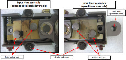 Figure 15 Hub assembly showing the location of the flat spots (left)