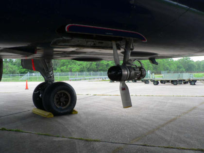 Figure 9. Ram Air Turbine, as found extended beneath the airplane after flight.
