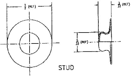 Figure 4. MS27982 Snap Stud Design Dimensions See Attachment 6 for a copy of MS27982, Rev D, dated October 21, 1984.