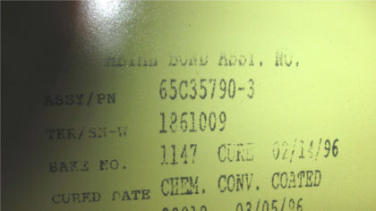 Only marking found on 540 to 727 crown panel — page 4 of 5 (1 of 2)
