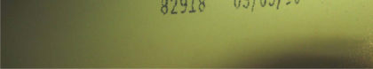 Only marking found on 540 to 727 crown panel — page 4 of 5 (2 of 2)