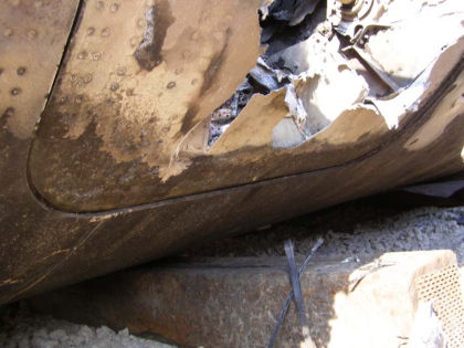 Photograph 12: Gap in lower portion of MED (Lancaster, TX).