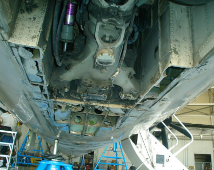 Figure 2: Damage to Lower Forward Fuselage Structure