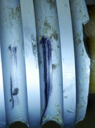 Figure 46: Witness marks on ballscrew, 180