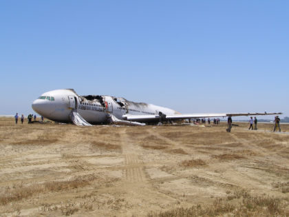 Photo 2. Left side of airplane from the 11 o’clock position.