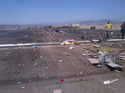 Photo 23. Debris near beginning of displaced threshold.