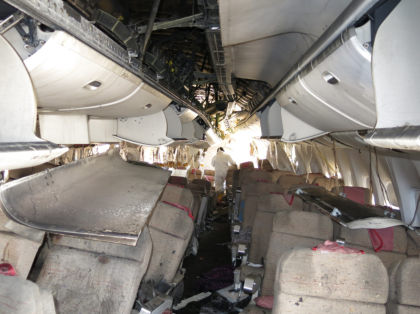 Photo 88. Aft-facing view of C-zone from left aisle near row 29.