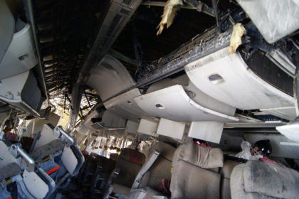 Photo 95. Aft-facing view of C-zone from left aisle near door 3L.