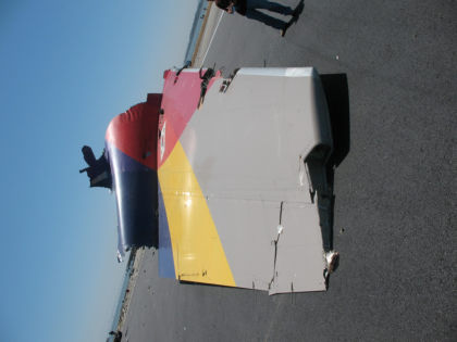 Photo 23: Section 48 crown structure and the vertical stabilizer & rudder.