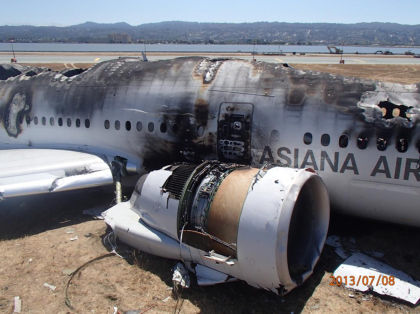 Photo 2- Aerial Wreckage Photograph, Majority of Fan Blade Fragments Recovered From Area — page 5 of 20 (2 of 2)
