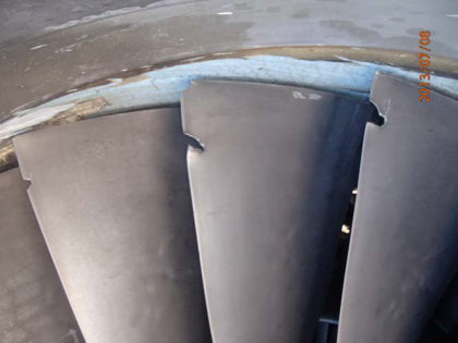Photo 15- Fan Blade Leading Edge Damage — page 13 of 20 (1 of 2)