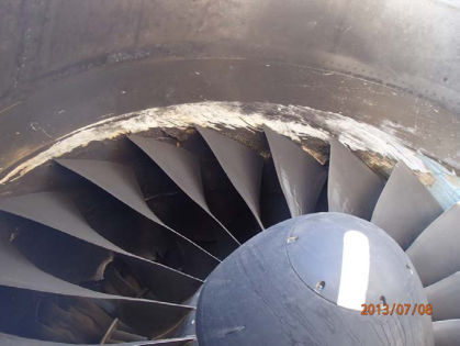 Photo 15- Fan Blade Leading Edge Damage — page 13 of 20 (2 of 2)