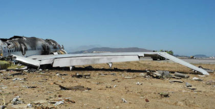 Figure 3: Right Wing D.3.1 Right Wing Krueger Flap: The Krueger Flap was attached and the drive mechanism was intact. The surface appeared to be in the extended position. D.3.2 Right Wing Trailing Edge Flaps: The right wing inboard flap was
