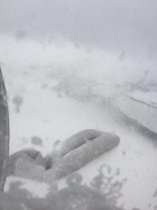 PHOTOGRAPH 4 - Photograph looking out of left side window at the tailcone slide.