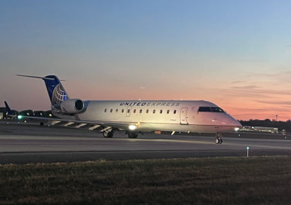 Photograph 1 – View of Airplane at Rest After Event (Courtesy Air Wisconsin)