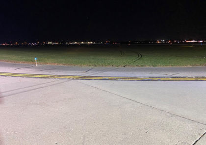 Photograph 3 –View of Tire Marks (Courtesy Air Wisconsin)