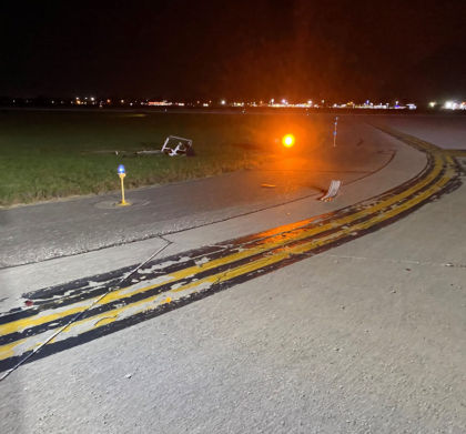 Photograph 4 – View of Damaged Sign (Courtesy Air Wisconsin)