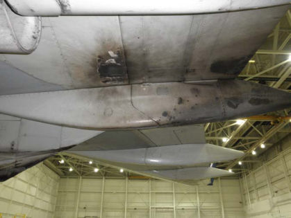 Photo No. 2: Left (inboard) side of the inboard flap track fairing — page 6 of 41 (1 of 2)