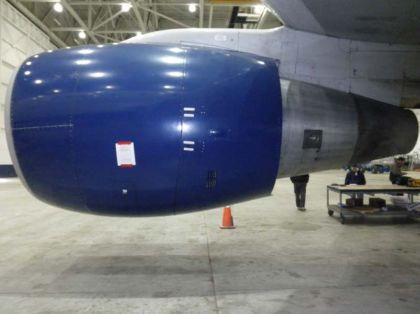 Photo No. 4: View of the left side of the engine with the nacelles — page 9 of 41 (1 of 2)