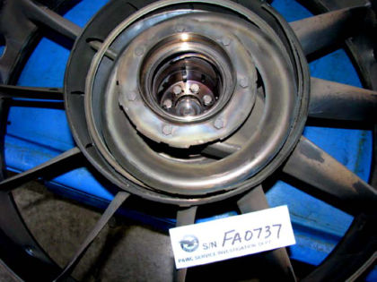 Figure 12. TED assembly, showing detached baffle