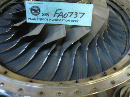 Figure 27. HP impeller vane damage