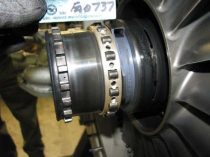 Figure 36. LPC, showing phonic ring rub damage