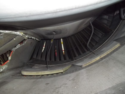 Figure 8. A section of the damaged thrust reverser