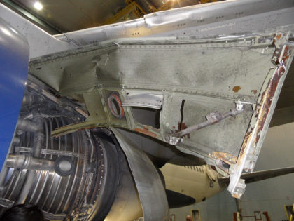 Figure 11. LH core cowl rotated to wing