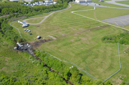 Photo 4 – Aerial Photograph 4 – Accident Site Overview 3 (Courtesy of Mass State Police)