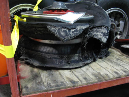 Photo 3 - Showing Damage to Right Inboard Tire