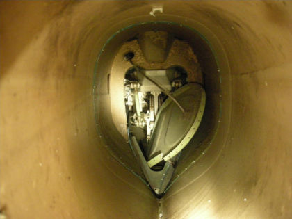 Figure 7 View looking forward inside fairing